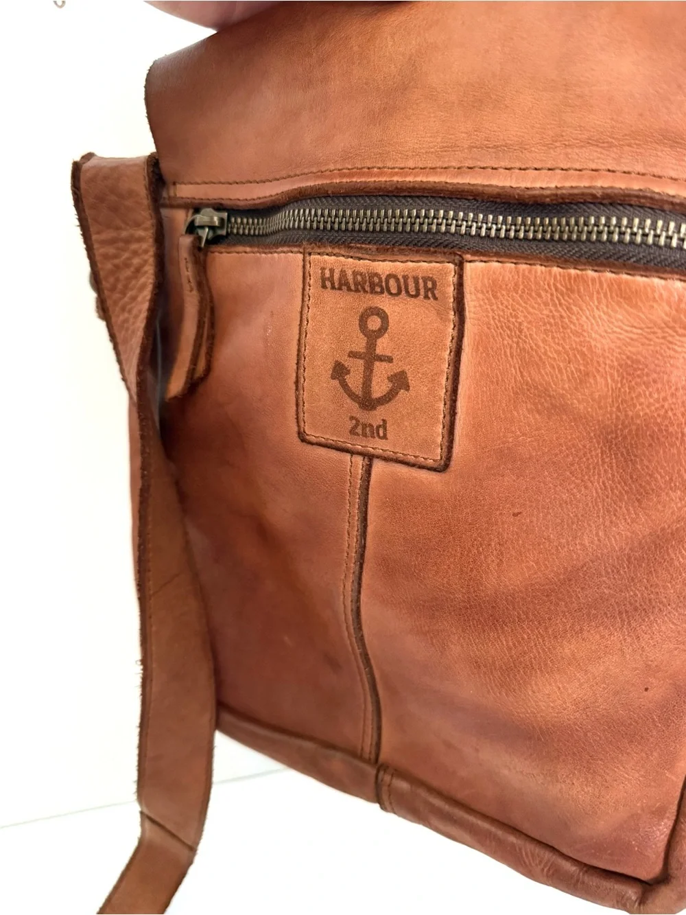Harbour 2nd Leather Crossbody Bag North South Marlies Flap Messenger Satchel